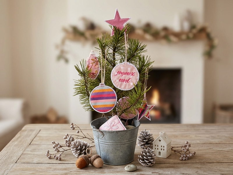 Weihnachtliche Christbaum Anhänger - ITH-Stickdatei
